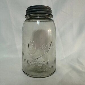 Vintage Drey "Perfect Mason" 1 Quart Glass Jar - Original Lid